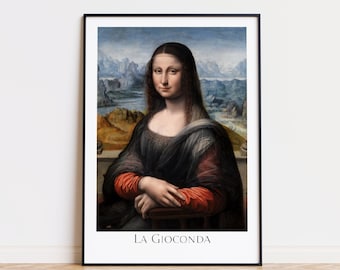 La Gioconda - The Mona Lisa - Unknown Italian Artist - [1503-16] - Museum Poster Poster Print Aesthetics Wall Art