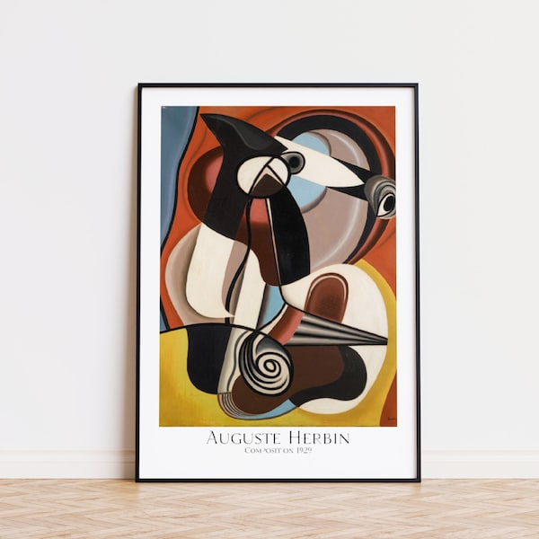 Auguste Herbin - Composition [1929] - Museum Affiche Poster Print Aesthetics Wall Art