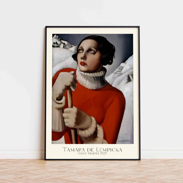 TAMARA DE LEMPICKA - Saint-Moritz Painting Poster Print Aesthetics Wall Art