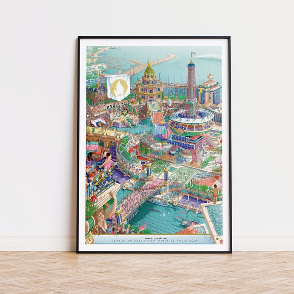 Paris 2024 Olympic Games - Official Games Print - JO 2024 Poster poster wall art