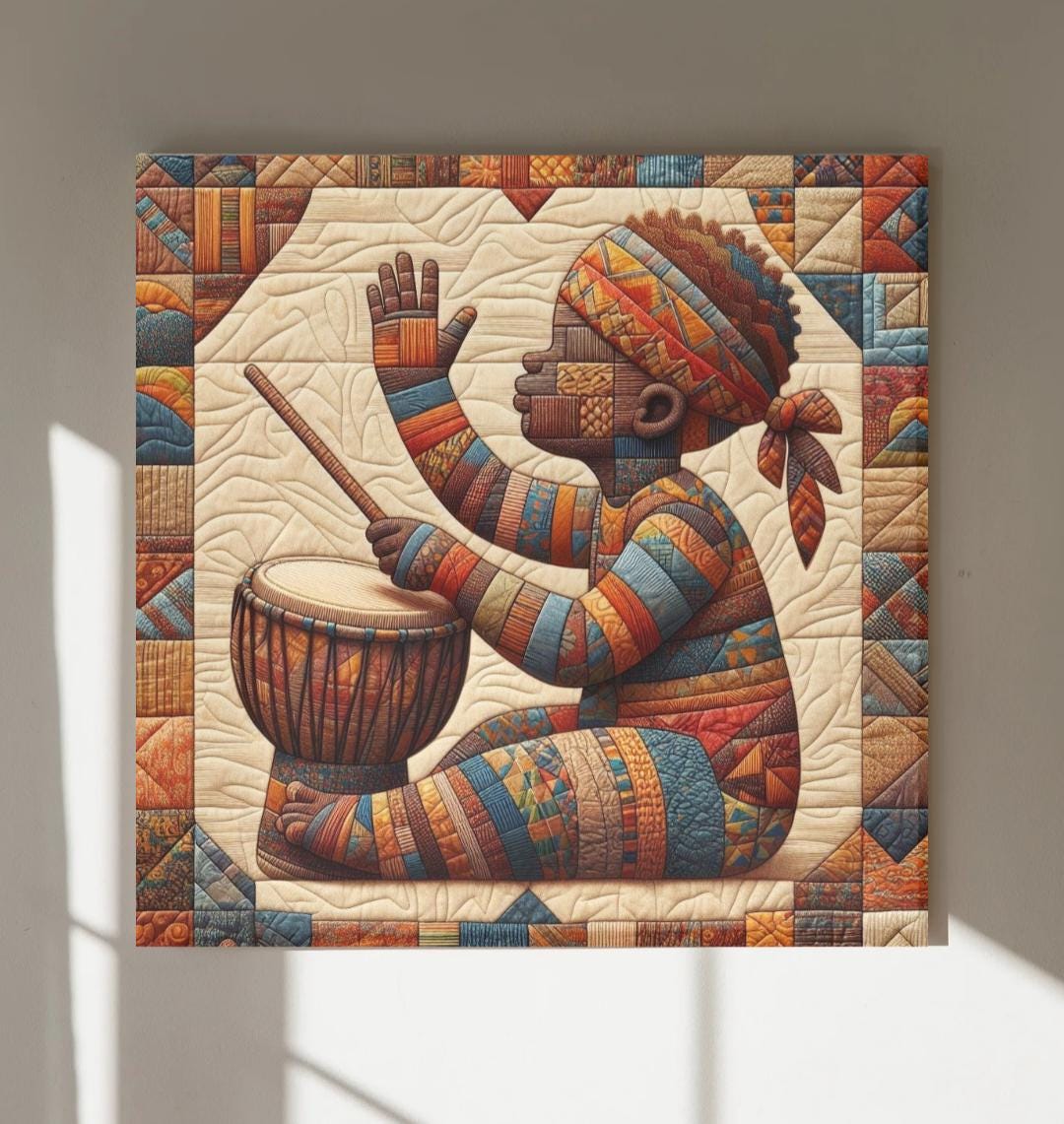 5 X African Kente Musical Family Wall Art Set A | DIGITAL DOWNLOAD ...