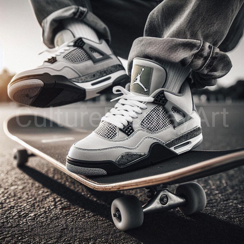 5 X Jordan 4 Art,set of 5,skateboard Wall Art,jordan 4,jordan,kids ...