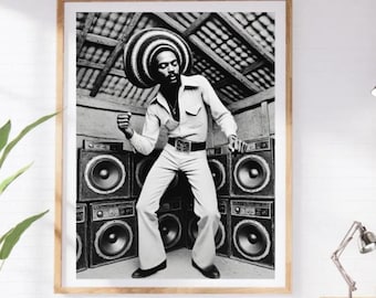 5 x 70s Reggae Dancehall Sound Set E| DIGITAL DOWNLOAD| Lovers Rock Portraits, AI Art, Printable | Black Wall Art Prints| Black Women. Bhm