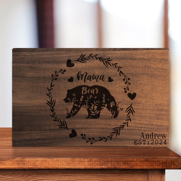 Personalized Cutting Board, Mother's Day Gift, Walnut, Wedding Engagement Gift, Custom Wooden Cutting Board, Gift for Her, Best Gift