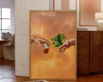 Affiche Maroc, Art Mural Marocain, Impression Art Maroc, Poster Vintage Maroc, Illustration Minimaliste Main, Poster Minimaliste Orange