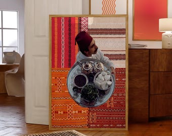 Morocco Poster Moroccan Wall Art Morocco Illustration Morocco Art Print Tea Art Poster Morocco Poster Wall Decoration Poster Rug Poster