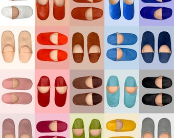 Hausschuhe Damen Marokkanische Babouche Hausschuhe handgefertigt aus weichen Bio-Lederschuhen Damenschuhe Hausschuhe Lederpantoffeln Geschenkidee