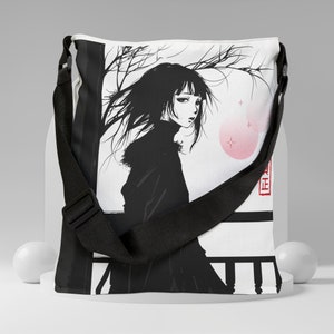Gothic Anime Tote Bag: Japanese Y2K Crossbody Bag