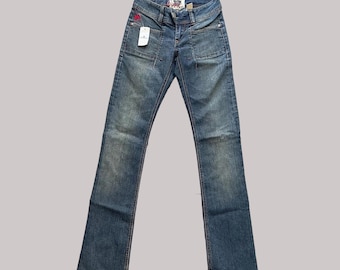 Jeansy Vintage Parasuco Low Rise z kieszeniami naszytymi i prostymi nogawkami – W26