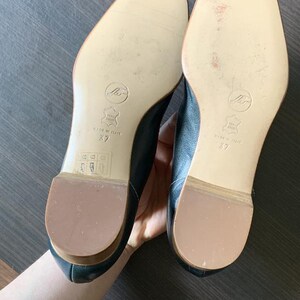 Vintage Green Leather Loafers — 37 size image 9