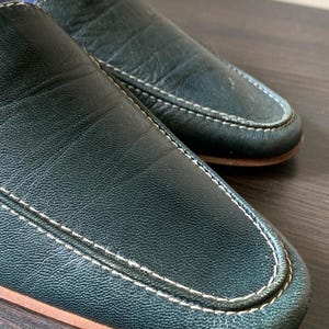 Vintage Green Leather Loafers — 37 size image 3