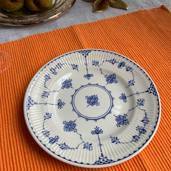 Antique Furnivals Limited Denmark Dessert Plate 7' Floral Blue Tea/Side Plate