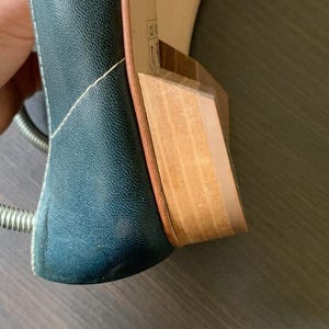 Vintage Green Leather Loafers — 37 size image 8