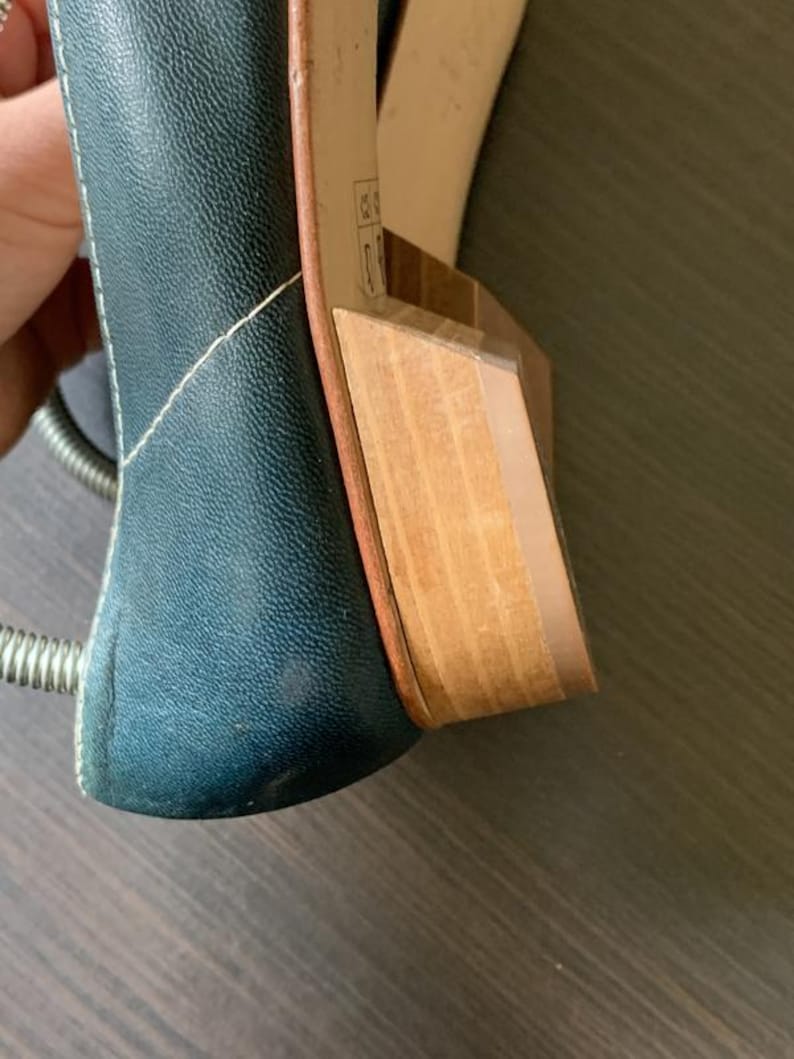 Vintage Green Leather Loafers — 37 size image 8