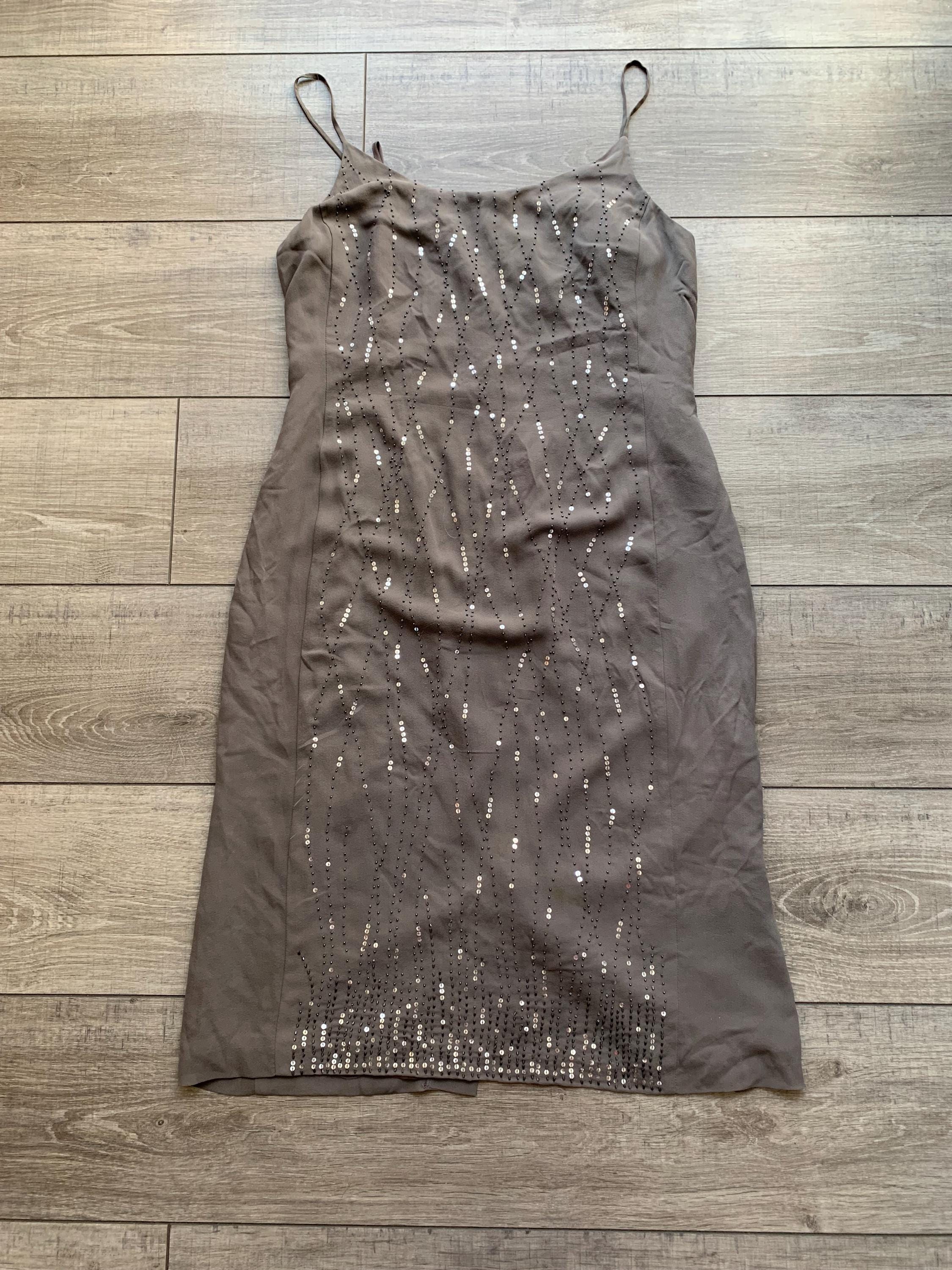 Grey Beaded Dress