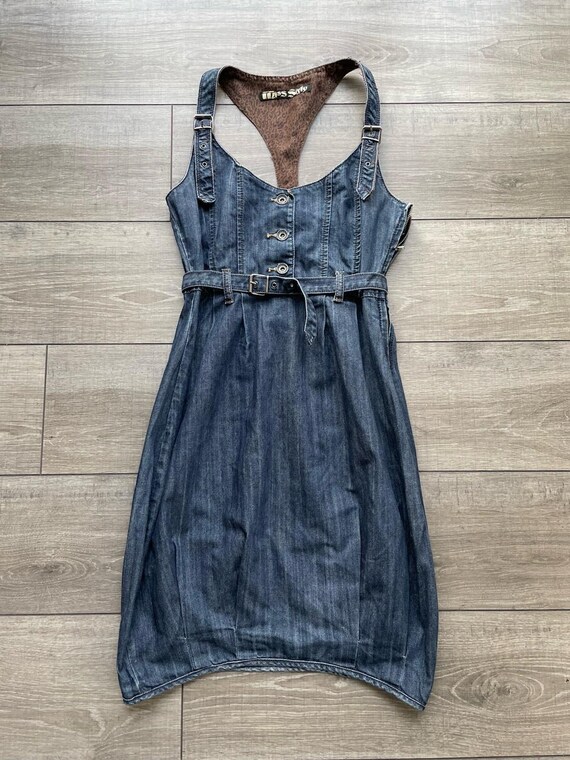 white christmas dresses A-Line Denim Dress, Middle Blue / S main image 0
