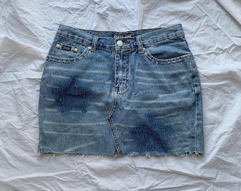 Vintage Mini Low Rise Blue Denim Jean Skirts — S-L Sizes