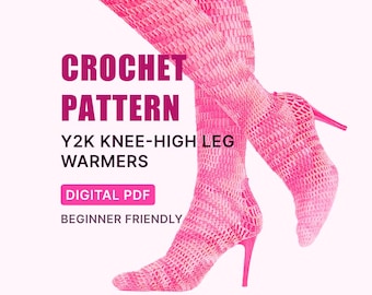 Crochet Pattern Thigh High Fishnet Stockings