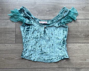 Vintage 90s Velvet Whimsical Tops  — S-L sizes
