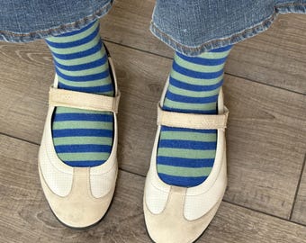 Vintage Suede Sport Mary Jane Ballet Flats — EU38/US8