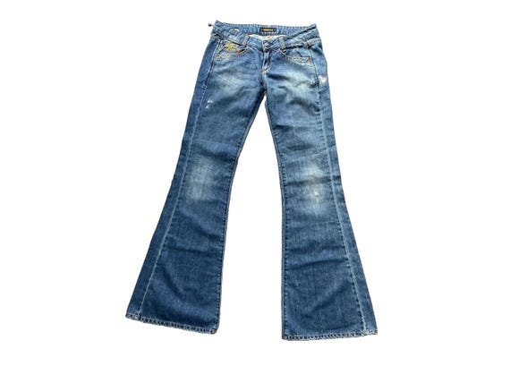 Jeans Femme Killah Chloë Or W 25 27 It 40 42 en Jeans Taille Basse Slim Neuf
