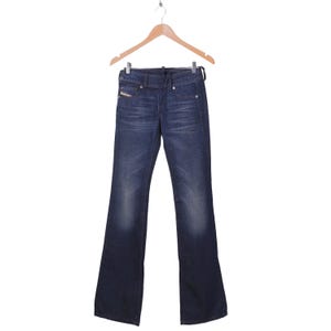 Y2K Diesel Cherone Jeans | Low Rise Acid Fade Bootcut | Dark Wash Deadstock W24 L34 Made in Italy