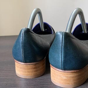 Vintage Green Leather Loafers — 37 size image 6