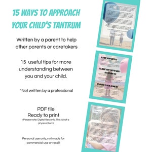 Op de afbeelding: Een printbare PDF-gids met 15 tips voor ouders en verzorgers over hoe om te gaan met een driftbui van een kind. De gids bevat tips zoals "Kies je gevechten", "Zorg ervoor dat ze goed uitgerust en gevoed zijn" en "Maak een kalmeerdoos".