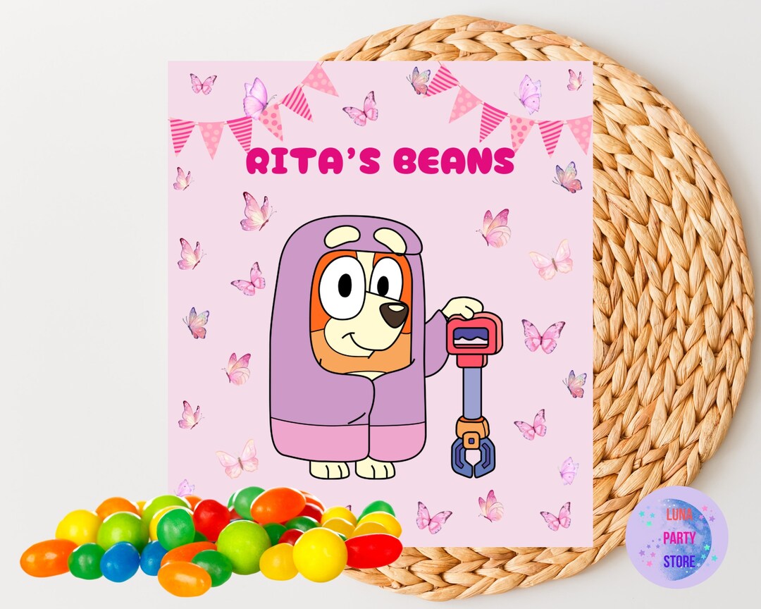 Rita's Beans Blue Dog Party Favors for Girl Party Blue Dog Theme Girls ...