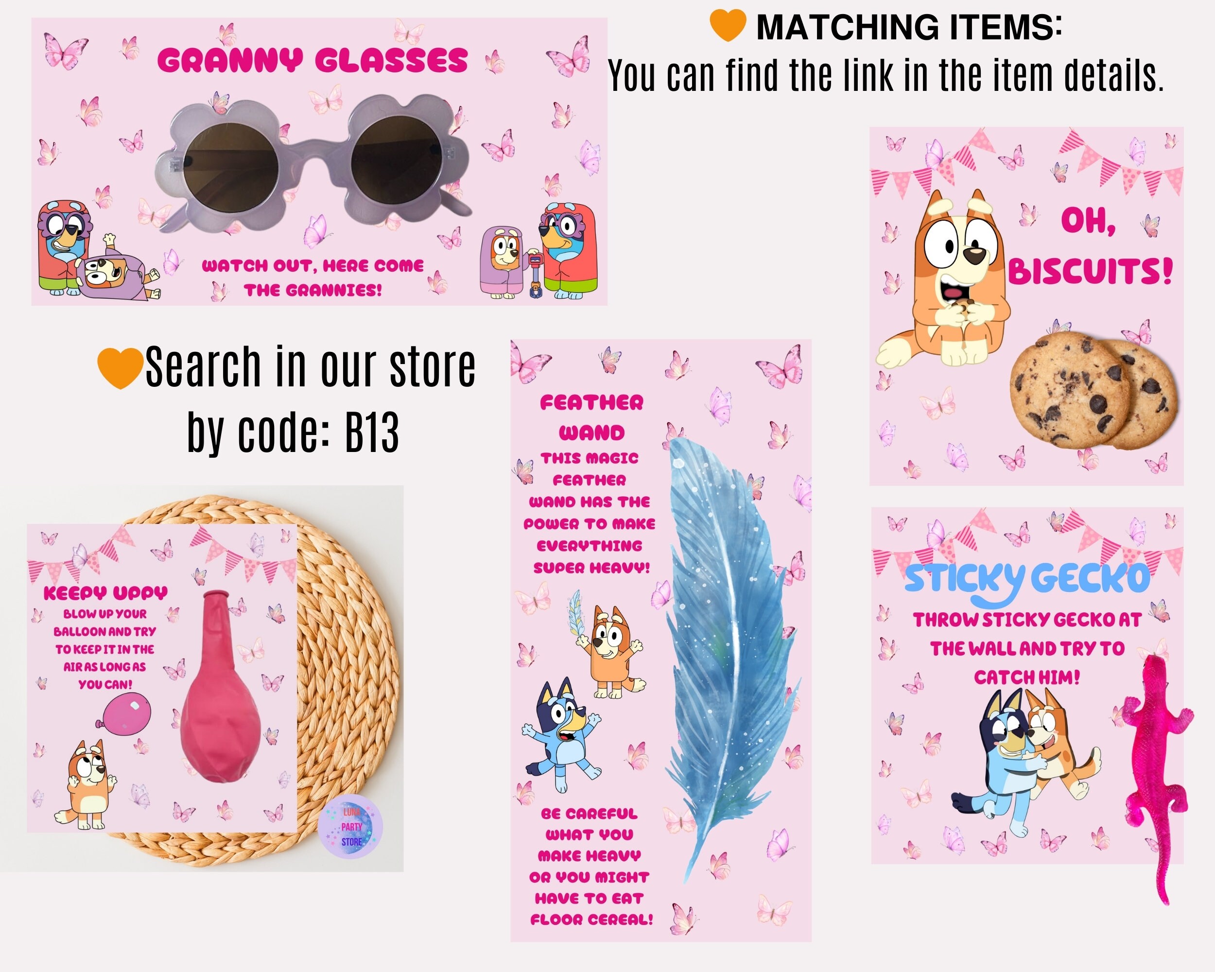 Feather Wand Blue Dog Party Favors for Girl Party Blue Dog Theme Girls ...