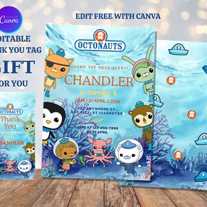 Octonauts Invitation,captain Barnacles Invite,girl Boy Birthday Party ...