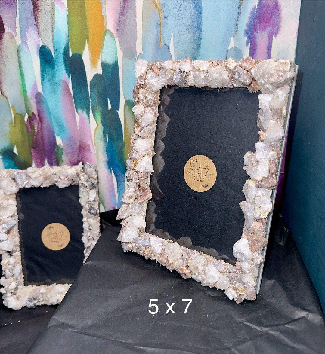Hand and Raw Geode Crystal Photo Frame 5x7 - Etsy