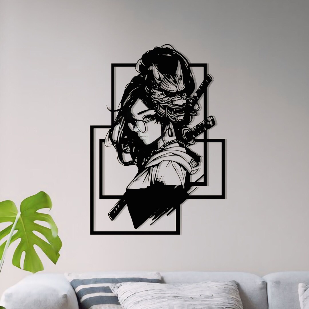 Geisha, Japan Wooden Wall Decor, Japanese Wooden Wall Art, Japanese