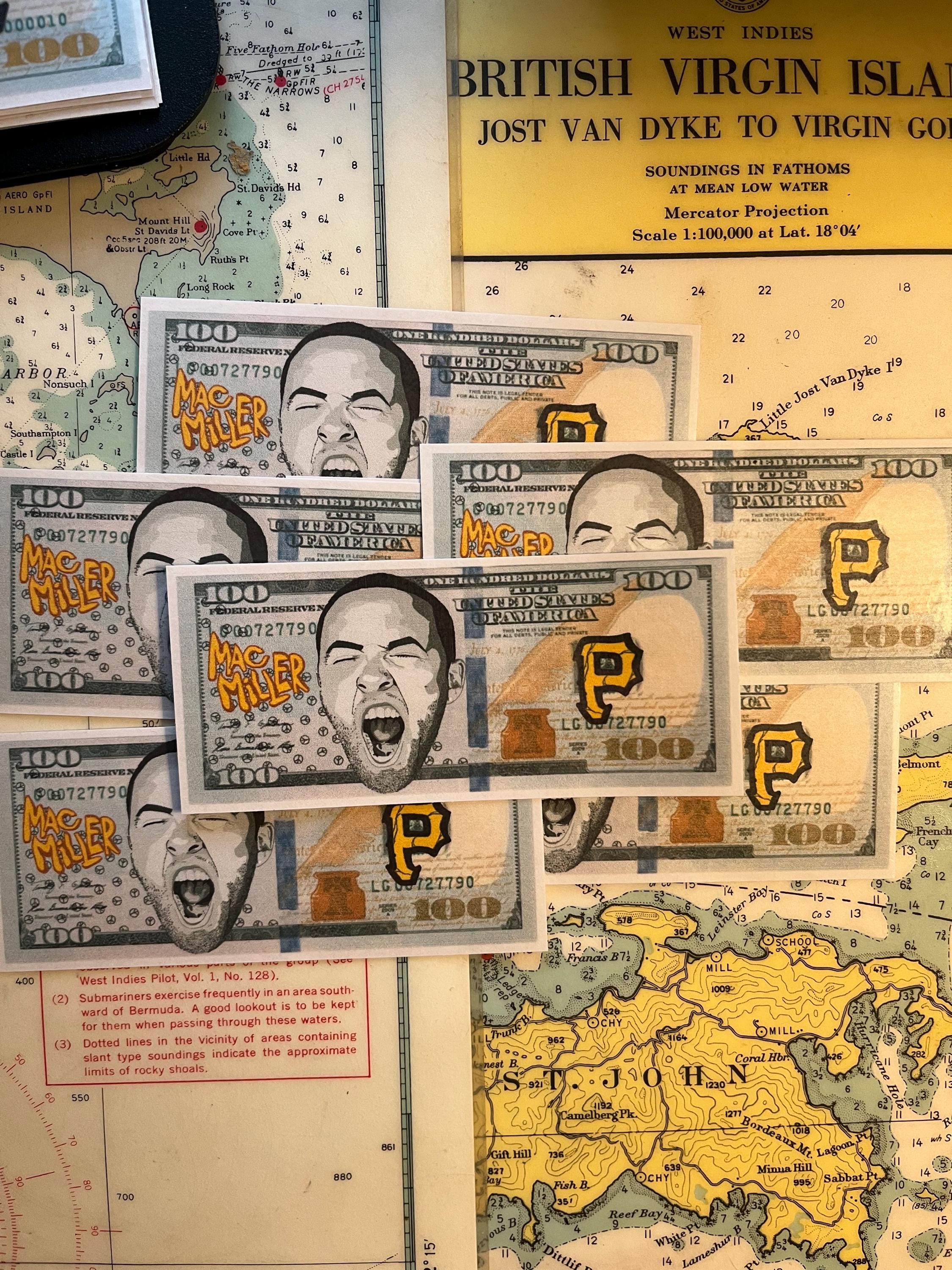 Mac Miller Dollar Bill Art Sticker - Etsy