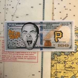 Mac Miller Dollar Bill Art Sticker - Etsy