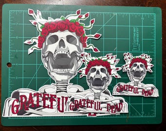 Custom Grateful Dead Rose Skeleton Sticker