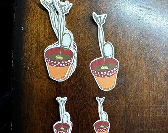 Baby avacado in a pot vinyl sticker