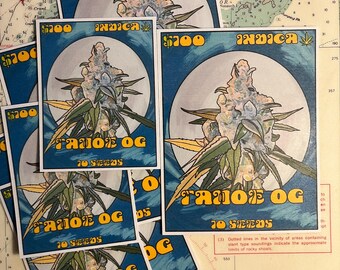 Tahoe OG weed seed pack sticker *pls read description before you order……*. I will no longer send refunds, please read description!!!