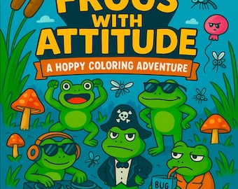 Frogs With Attitude: A Hoppy Coloring Adventure