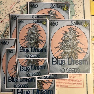Pegatina del paquete de semillas de marihuana Blue Dream *Por favor, lea la descripción antes de realizar el pedido…*. Ya no realizo reembolsos, ¡por favor, lea la descripción!