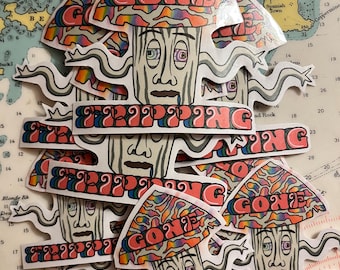 Gone Tripping mushroom sticker