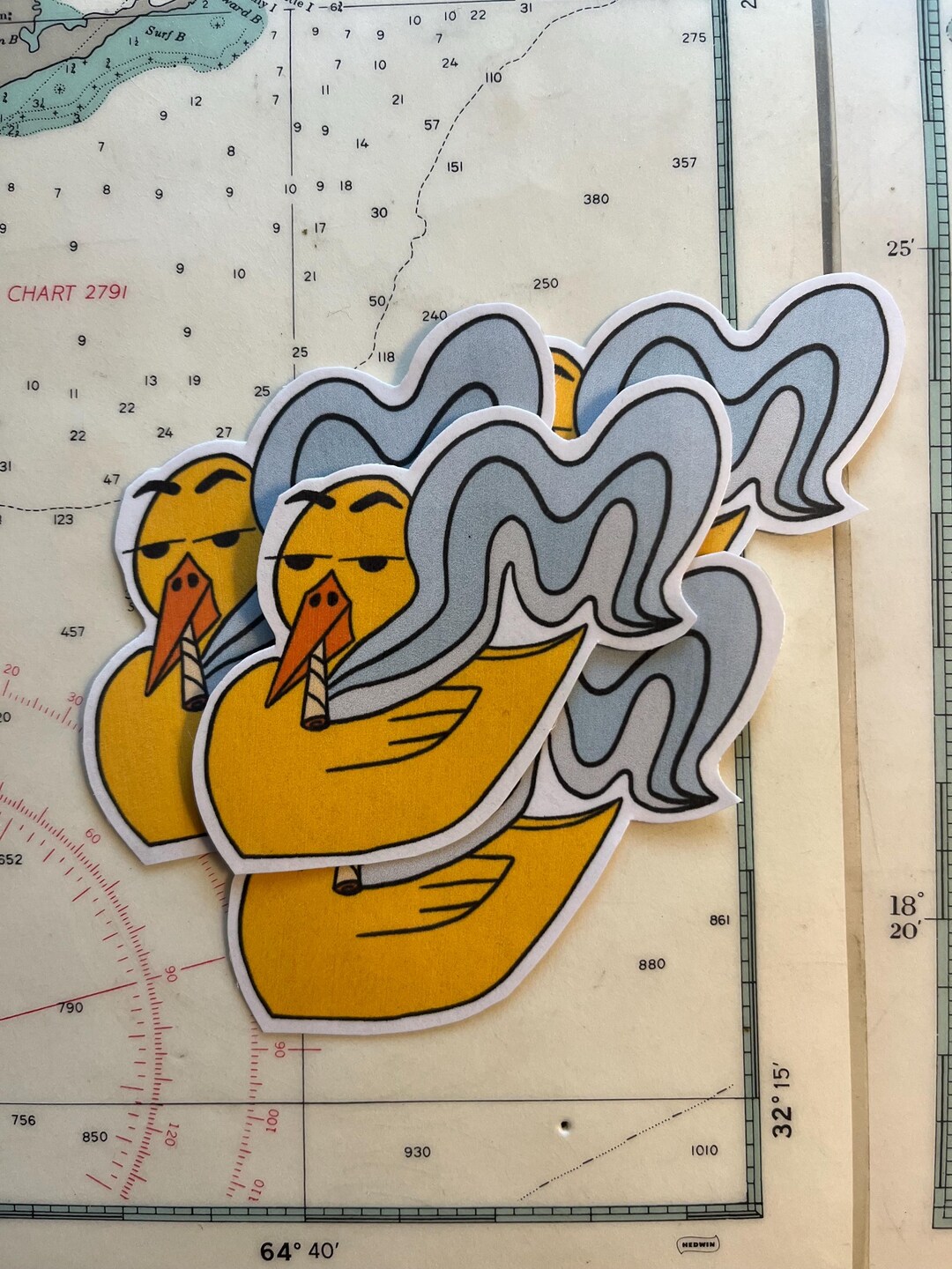 Smoking Rubber Duck Sticker - Etsy