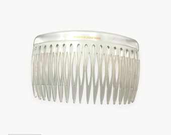 Peine de acetato de celulosa transparente, 18 dientes, horquilla de dientes con agarre francés, peine lateral, accesorio para peinar el cabello fino.
