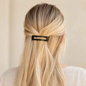 Juliette Rectangular Barrette, Cellulose Acetate Side Hair Clip 12cm, Best Hair Accessories for Thin Hair, Affordable Hair Clip Gift