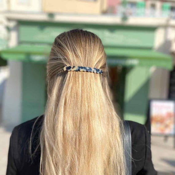 Paula Tortoise Shell Hair Barrette, 11cm Cellulose Acetate  display picture 3