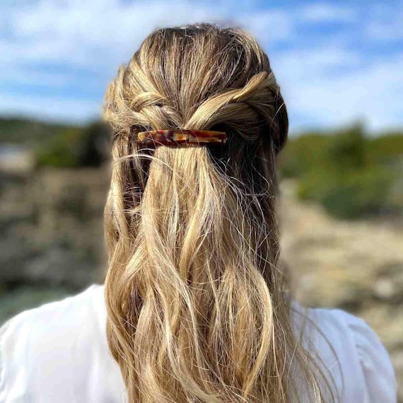Rectangle Cellulose Acetate Hair Clip, Half up French  display picture 1