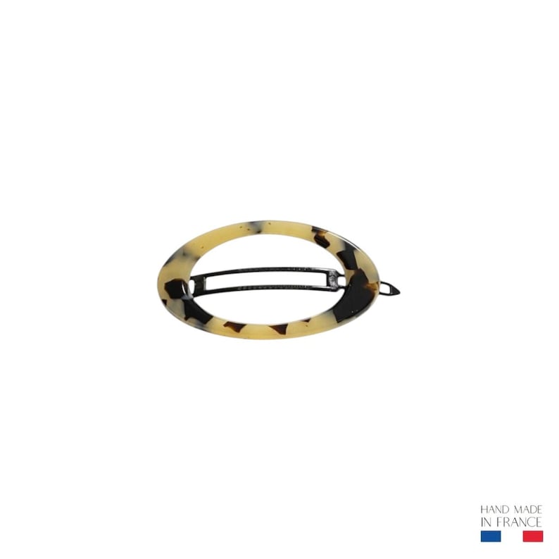 Apolline Haarspange – 6,4 cm – elegantes Haaraccessoire – handgefertigt – hergestellt in Frankreich Écaille claire