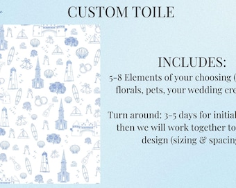 Personalized Digital Pattern Dowload | Custom Design | Spring Toile Print