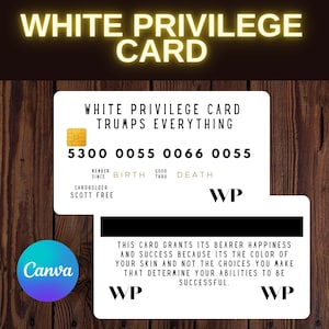 Weiße Privileg-Karte - Bearbeitbare Kreditkarte, humorvolle Trümpfe Alles Brieftasche Karte - Einzigartiges Geschäftsgeschenk für Männer & Frauen