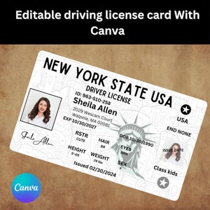 Customized Driver's License PDF - Novelty ID Card Prop for Men & Women, Perfect Gag Gift Download